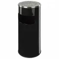 Урна с пепельницей, премиум, из нержавеющей стали, черного