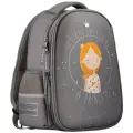 Рюкзак школьный для девочек ортопедический Bruno Visconti YOUNG PRINCESS серый облегченный / рюкзак для девочки 1 класс арт.12-001-157/05