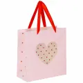 Пакет подарочный 20х20х8 см, золотая сказка With LOVE, с прозрачным окном, 608255 Набор 12 шт.