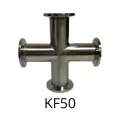 Крест проходной с фланцами KF50, вакуумный, модель KF50XE, MKV-10401-KF50, Yunmu Tech, Китай