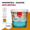 Защитная декоративная пропитка для древесины BIO COLOR aqua светлый дуб 0,9 л.