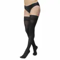 Чулки компрессионные Orto 216 с ажурным верхом, полупрозрачные, 1 класс, Размер Q, Long (70-82 см), Черный