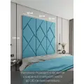 Мягкая стеновая панель, изголовье для кровати 180x60 см, цвет морская волна