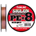 Плетеный шнур для рыбалки Sunline SIGLON PE 8 200M(Multicolor 5C) #0.3/5LB