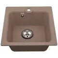 Мойка кухонная врезная Vigro VG201 терракотовый (410*410*180)