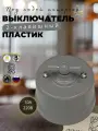 Выключатель ретро BIRONI Бирони 2-клавишный поворотный, негорючий пластик, цвет титан B1-202-26