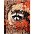 Алмазная мозаика 'Енот на клене', 40*50 см, Гранни, Ag 2561