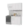 Кухонный гарнитур, без столешницы, Кухня Ксения 160см Белый / Белый глянец