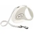 Поводок-рулетка для собак Flexi Style M ленточный 5 м 7 мм белый