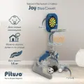 Баскетбольное кольцо детское Pituso Joy, стойка с кольцебросом и футбольными воротами, синий