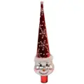 Верхушка Снеговик 31 см красный, стекло