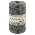 Пряжа ARACHNA MACRAME MINI LUREX, №17 серый, 250 Г, 200 М, 75% хлопок, 15% полиэстер, 10% люрекс