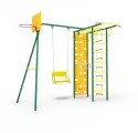 УДСК-6.1 Rokids Тарзан Мини, Зеленый-желтый с качелями со спинкой на цепях