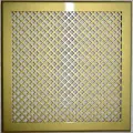 ООО Вентмаркет Решетка вентиляционная 350х350 мм, металлическая на магнитах, цветок, золото VRC00353