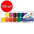 Комплект 100 наб, Краски акварельн. Луч Классика 16цв б/кисти 19С 1290-08