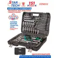 Набор инструментов 151 предмет (1/2 1/4 3/8 головки торцевые, ключи трещоточные, биты, шестигранники) Star Tech, ST88151