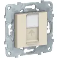 Механизм розетки компьютерная UNICA NEW RJ45 одиноч. кат.5е UTP беж. SchE, SCHNEIDER ELECTRIC NU541144 (1 шт.)
