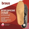 BRAUS Стельки Relax, р-р: 39-40, 25 см, цвет: светло-коричневый