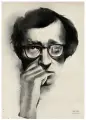 Интерьерный постер на стену картина для интерьера в подарок плакат Woody Allen (Вуди Аллен) размера 60х90 см 600*900 мм