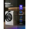 Узкая стиральная машина HAIER HW70-BP12969AE, белая, 7кг, 1200об/мин отжим, инверторный мотор