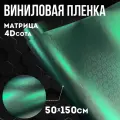 Виниловая самоклеющаяся пленка 4D сота матрица изумрудный ,50х150 см