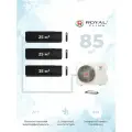 Инверторная мульти сплит-система Royal Clima Multi Gamma Attica Nero на 3 комнаты (25 м2 + 25 м2 + 35 м2) 3TFM-25HN/OUT + 2*RCI-AND09HN + RCI-ANF12HN - завод TCL, обогрев до -20С, ночной режим (21дБ)