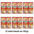 Влажный корм INABA TWINS для собак Куриное филе с овощами и говядиной в желе, пауч 12шт по 40гр