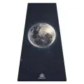 Коврик для йоги и фитнеса складной каучук+хлопок трэвел - Арт Йогаматик Луна, 173x61x0.1 см