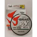 Шнур плетеный Daiwa J-Braid X8 0.10 мм, 125 м, темно-зеленый, высокая прочность, износостойкость, низкая растяжимость
