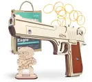 Игрушечный пистолетDesert Eagle, деревянный резинкострел, собранный, подарок мальчику