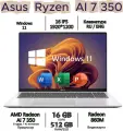 16 Ноутбук ASUS VivoBook 16X, IPS, AMD Ryzen AI 7 350 (5.0 ГГц), RAM 16ГБ, SSD 512 ГБ, Windows 11 Pro + Office 2021 Pro Plus , Русская раскладка