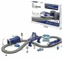 Двухуровневая железная дорога c электропоездом, машинками и аксессуарами Police Train Полиция, 66 деталей