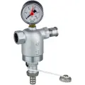 Фильтр Far 1/2 НР-BР, с манометром, 100мкм, Max: 95 °C, 25 бар