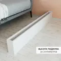 Перегородка реечная для зонирования комнат с натяжными потолками. Перегородка из брусков, реек. Жалюзийная. Крепление стена и пол. Высота до 270 см, ширина 90 см. Цвет белый