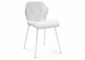 Стул обеденный Woodville Вальд экокожа белый / белый глянец
