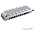Губная гармошка Swan SW1040, хроматическая, серебристый цвет, 10 отверстий, язычков 40