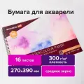 Альбом для акварели 270х390мм, 16л Brauberg Art Premiere (бумага 300 г/кв. м, среднее зерно) (113213), 15шт.