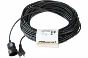 Удлинитель-шнур PROconnect ПВС 2х0.75, 30 м, б/з, 6 А, 1300 Вт, Ip20, черный (Сделано в России) 11-7