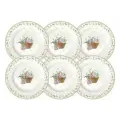 Набор 6 тарелок закусочных, 19 см, фарфор P, белая, Корзина с цветами, Spring Bloom (Easy Life)
