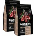ALPHAPET SUPERPREMIUM SENSITIVE для взрослых кошек с чувствительным пищеварением с ягненком (0,4 + 0,4 кг)