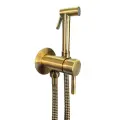 Гигиенический душ Paffoni Tweet Round ZDUP110HGSP со смесителем, золотой матовый