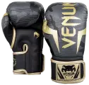 Перчатки для ММА, бокса , Тайского бокса ELITE черные/золотые 12oz