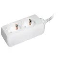 Удлинитель IEK WYP10-16-02-05-Z-N, 2 розетки, с/з, 16А / 3500 Вт 2 5 м 1 кв. мм 75 мм 70 мм белый