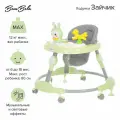Ходунки с игровой панелью Bambola Зайчик (круглые) Soft Green/Зеленый