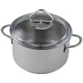 Кастрюля ВСМПО-посуда 1,5 л Гурман-Стекло из нержавеющей стали AISI304L (03Х18Н11) с тройным дном