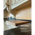 Доска для раскатки теста трехслойная с упором, БУК микс, 55*50*5 (см)
