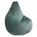 Кресло-мешок Груша Мир Пуффов, размер- XXL(ростом до 170см), велюр, пастельно-мятный цвет, с ручкой для переноски