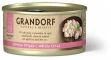 Корм влажный Grandorf для кошек куриная грудка с мясом краба, 6шт х 70г