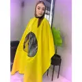 Пеньюар парикмахерский с окном для телефона, желтый
