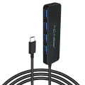 USB 3.0 Type-C Hub 4 port пассивный ACASIS AC3-L412 (чёрный, питание micro-USB, кабель 1.2м)